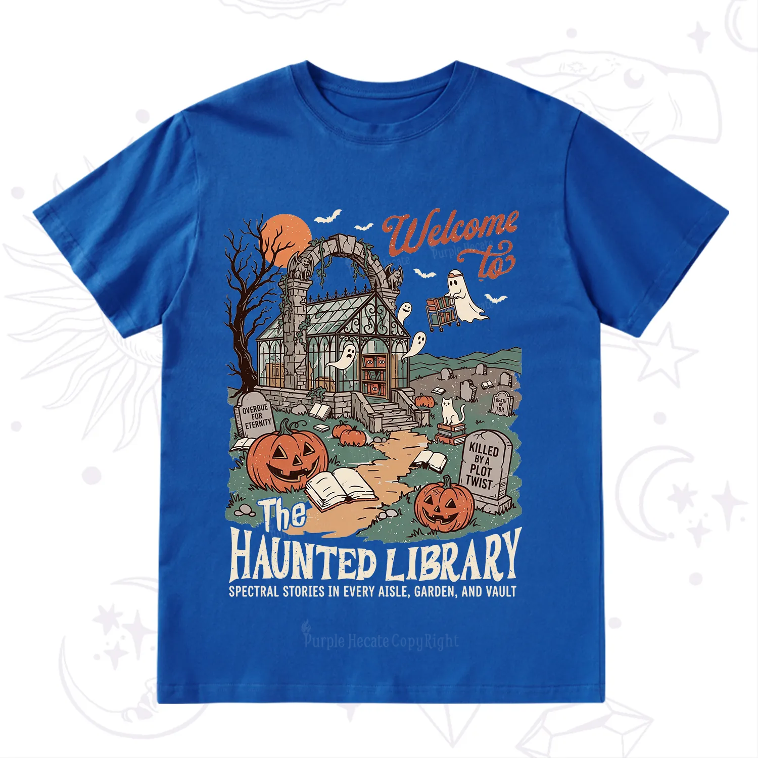Purplehecate Welcome to the Haunted Library T-Shirt