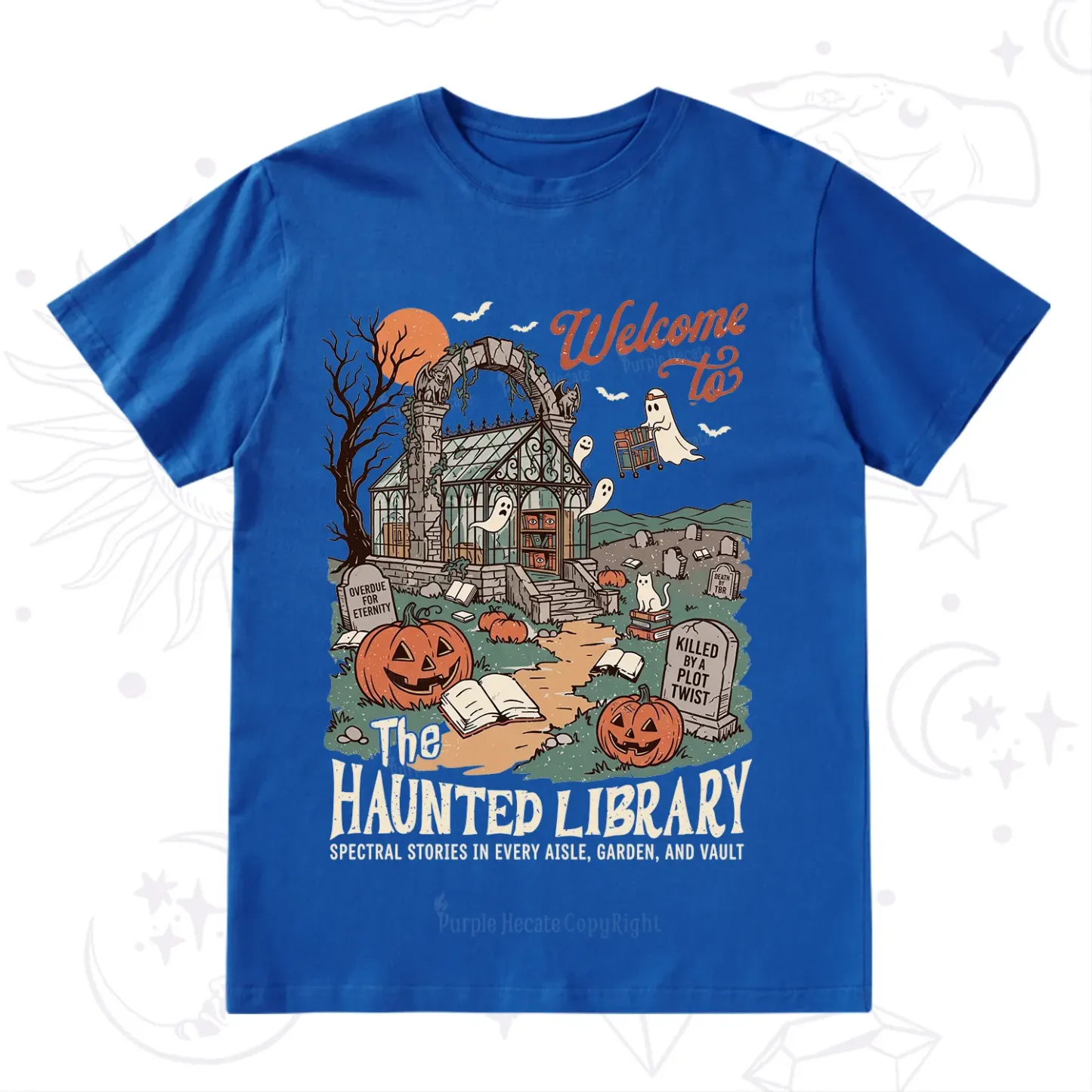Purplehecate Welcome to the Haunted Library T-Shirt