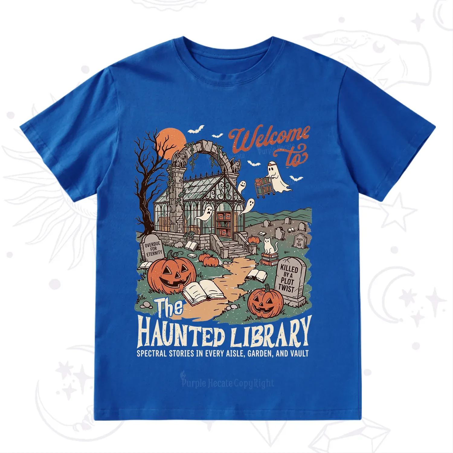 Purplehecate Welcome to the Haunted Library T-Shirt