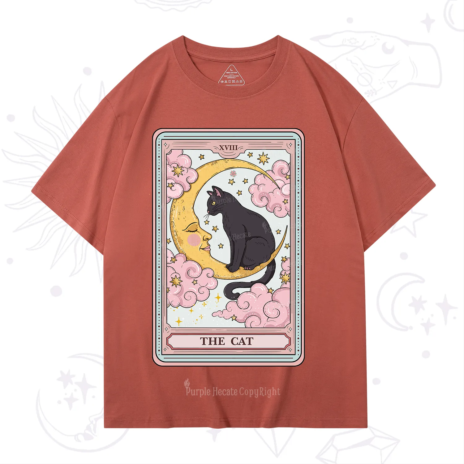 Purplehecate The Cat Tarot Card T-Shirt