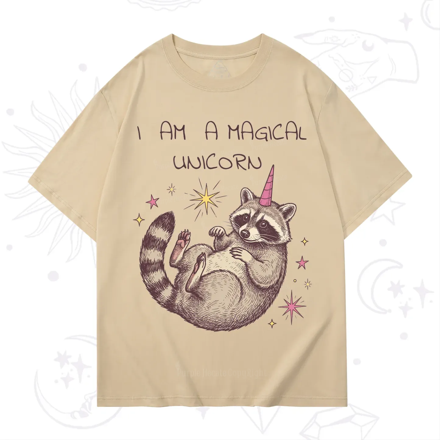 Purplehecate I Am A Magical Unicorn Raccoon T-Shirt