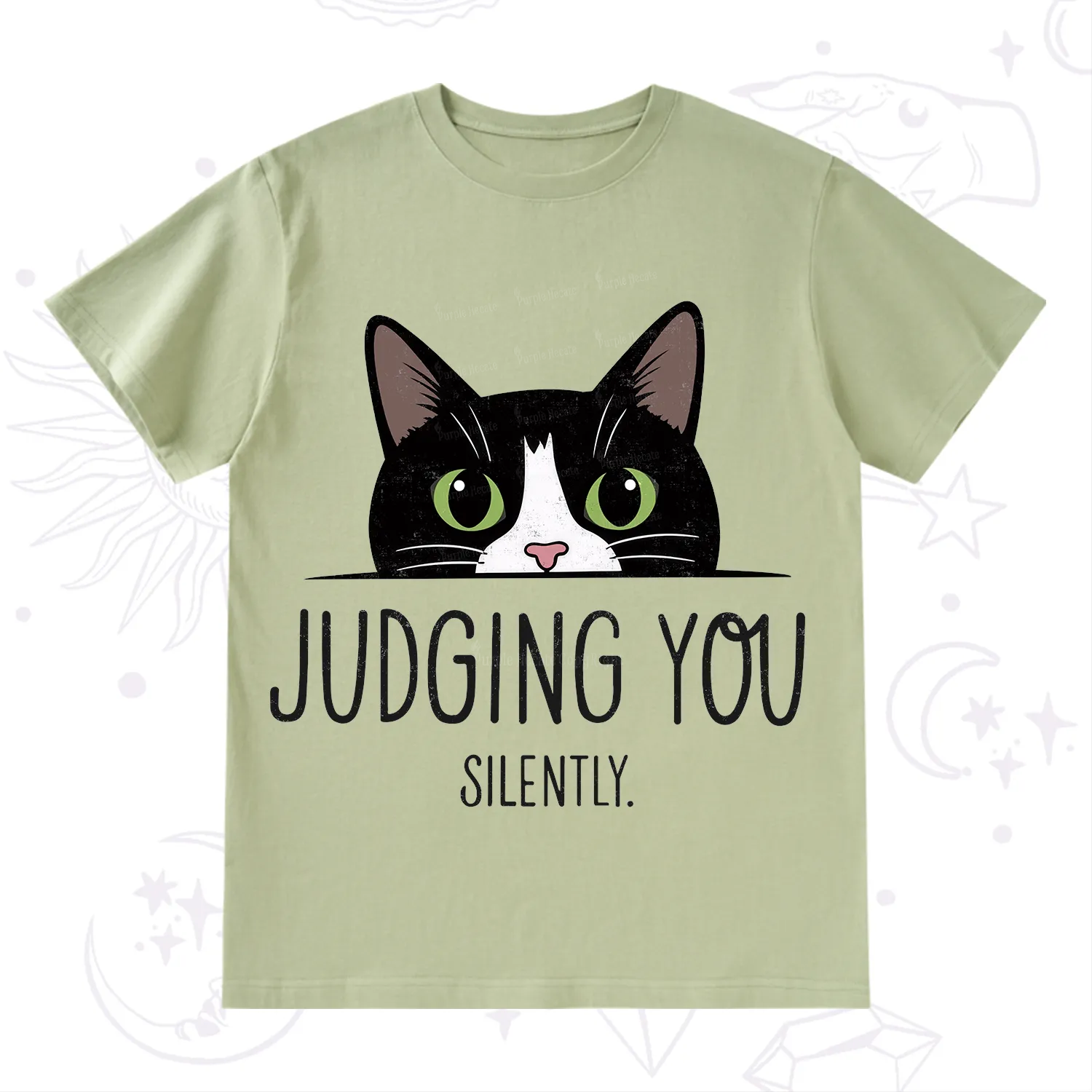 Purplehecate Cute Cat Judging You Silently T-Shirt