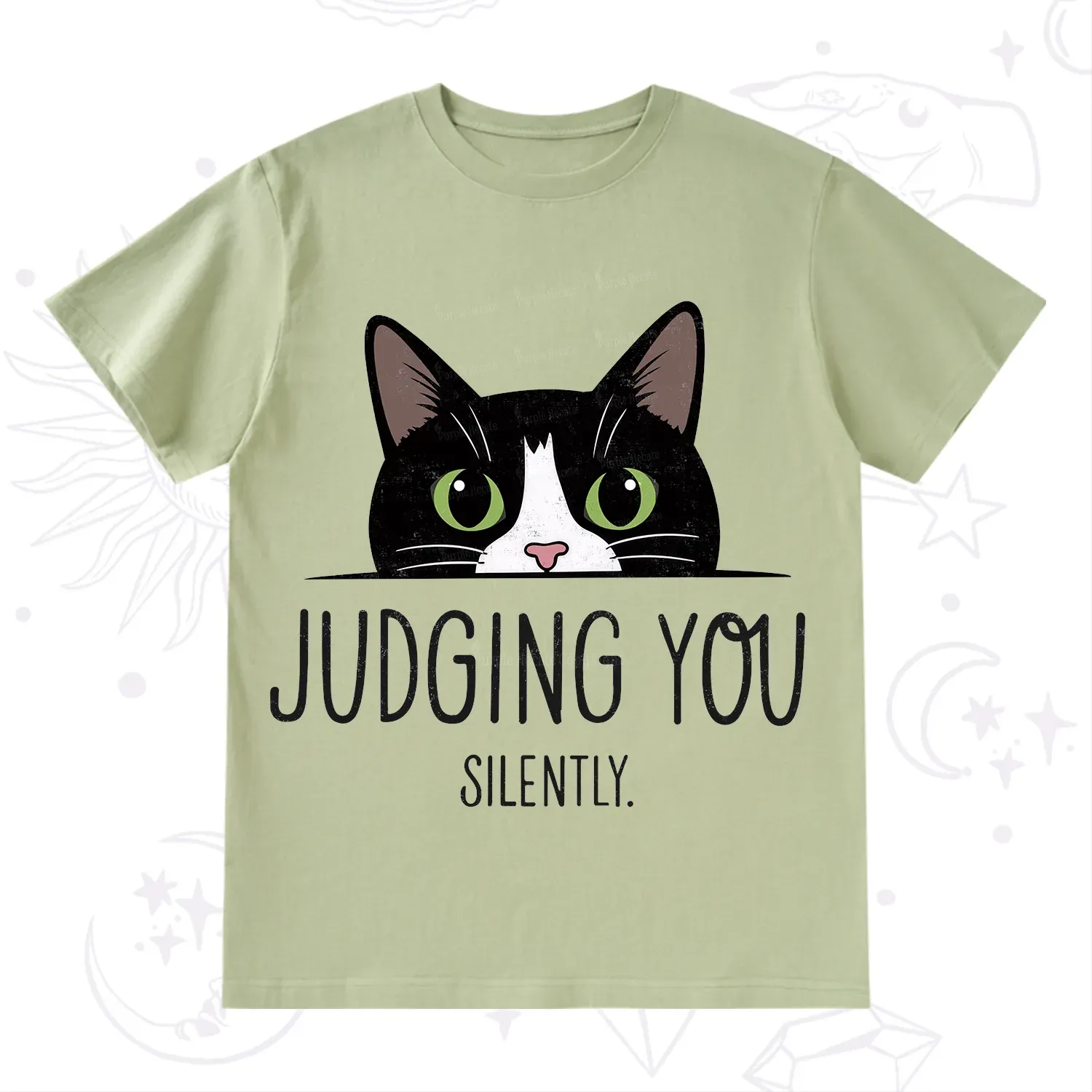 Purplehecate Cute Cat Judging You Silently T-Shirt