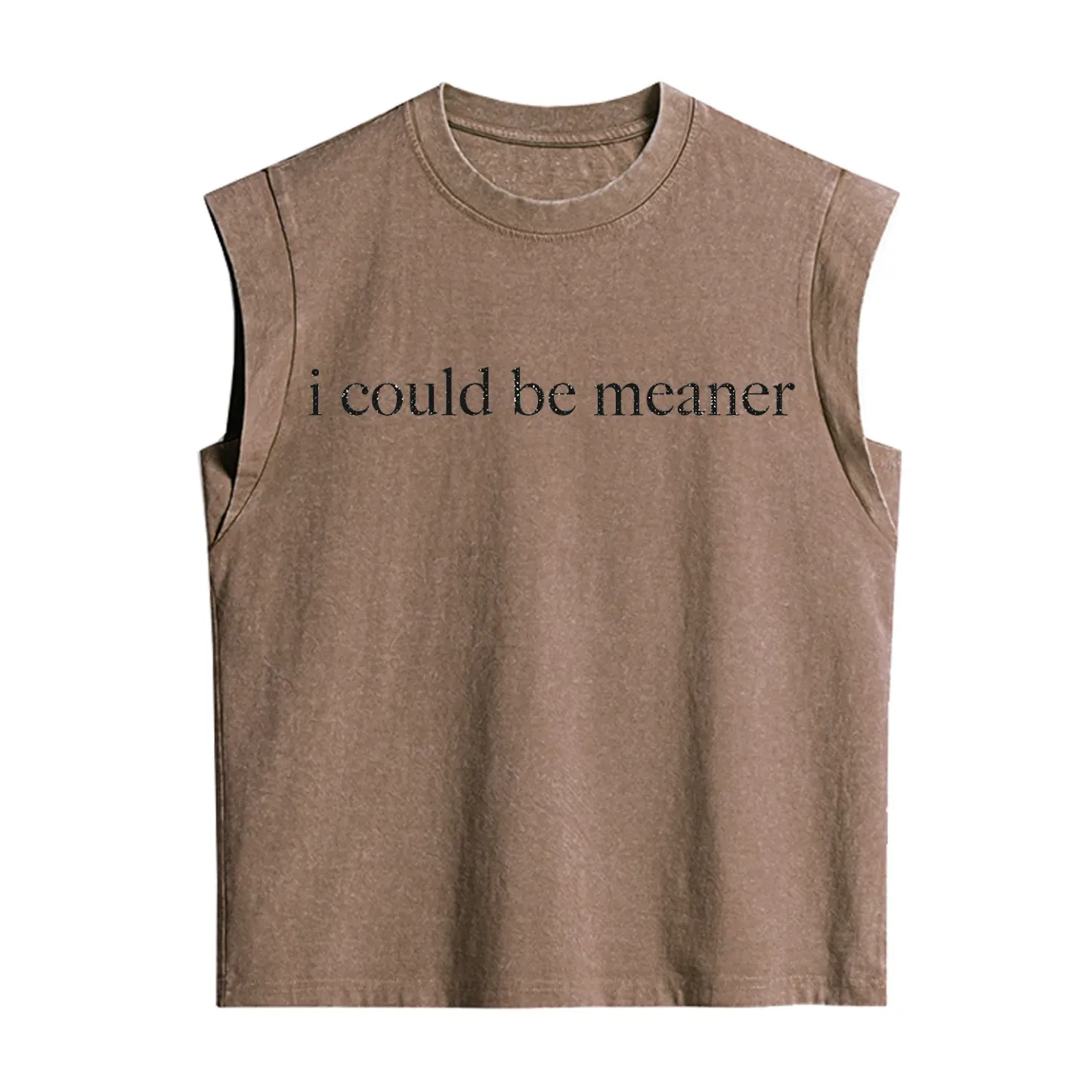 Purplehecate I Could Be Meaner Funny Sarcastic Vintage Washed Tank