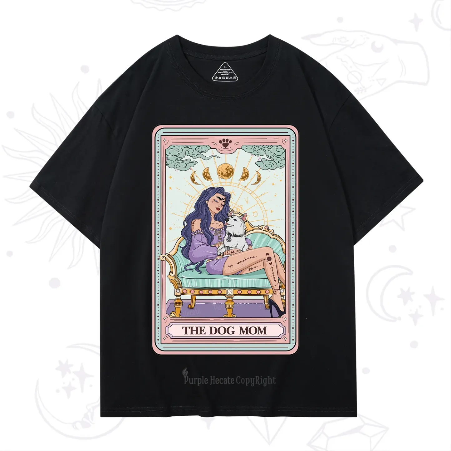 Purplehecate The Dog Mom Tarot Card T-Shirt