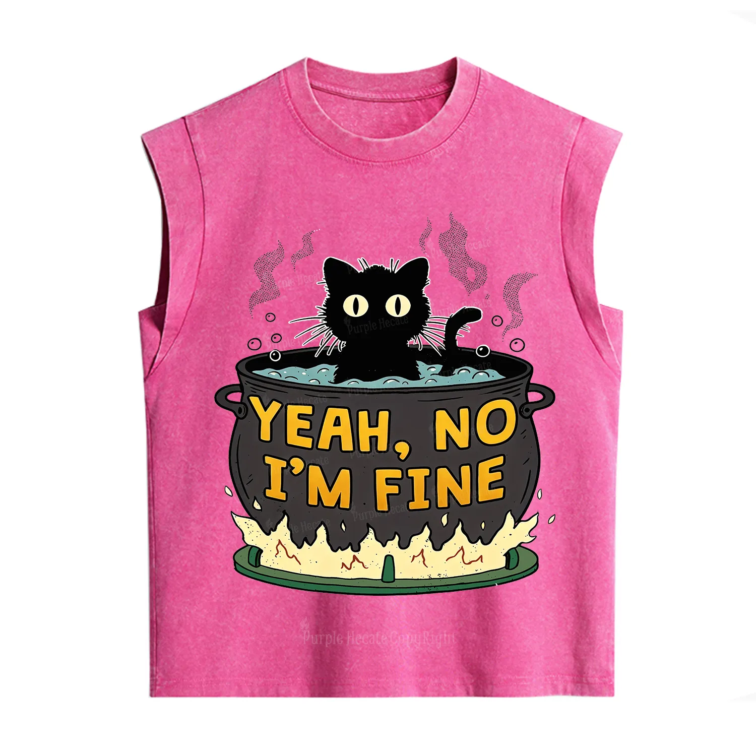 Purplehecate Yeah No I'm Fine Vintage Washed Tank