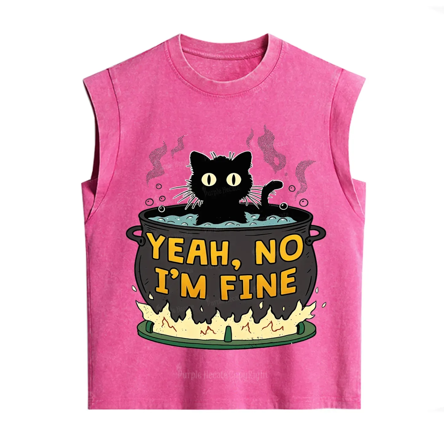 Purplehecate Yeah No I'm Fine Vintage Washed Tank