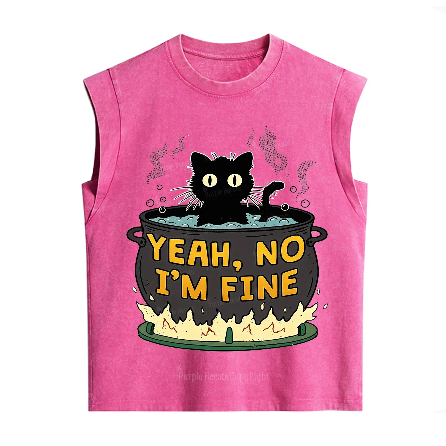 Purplehecate Yeah No I'm Fine Vintage Washed Tank