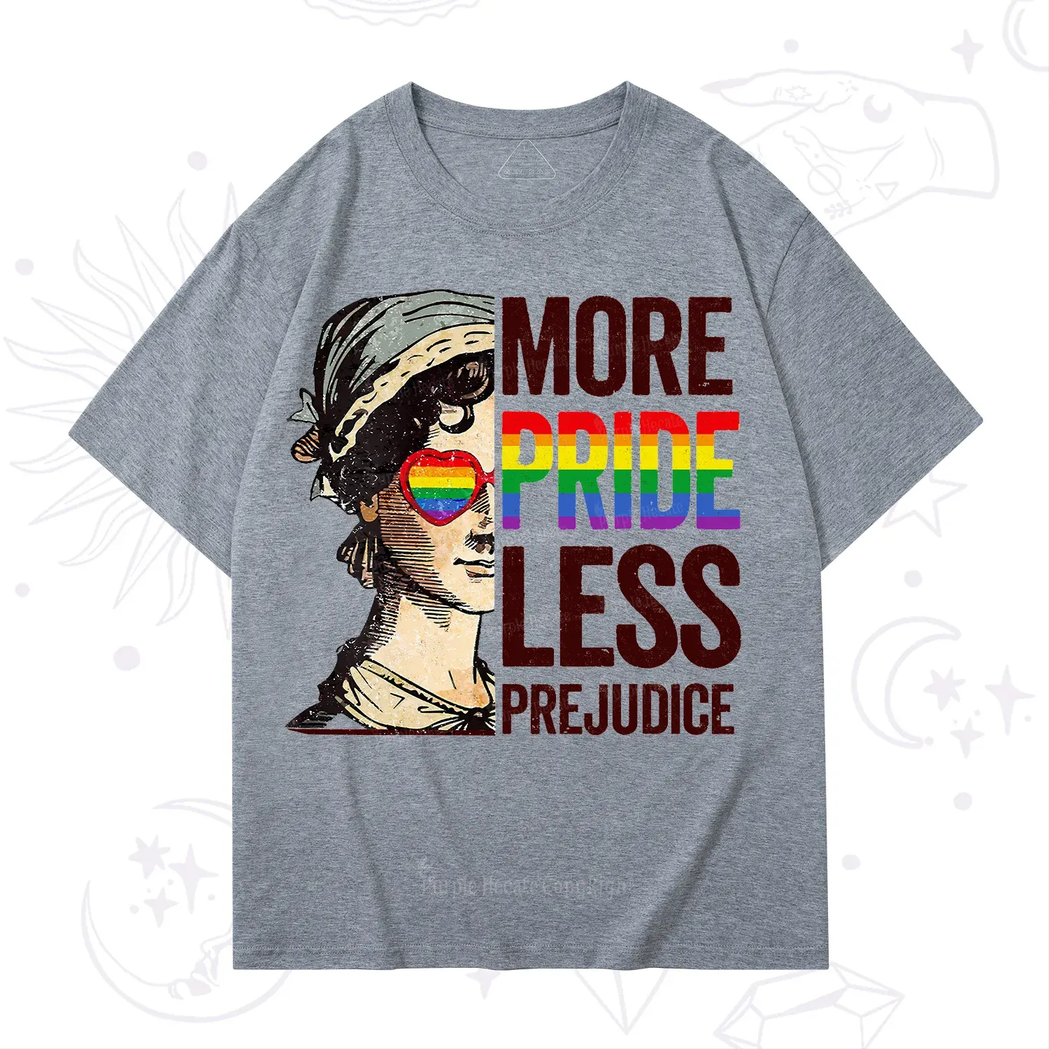 Purplehecate More Pride Less Prejudice Rainbow T-Shirt