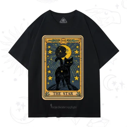 Purplehecate The Star Tarot Cat T-Shirt
