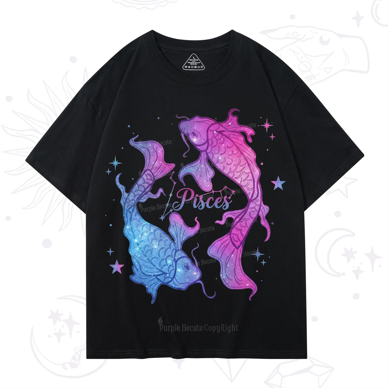Purplehecate Pisces Zodiac T-Shirt
