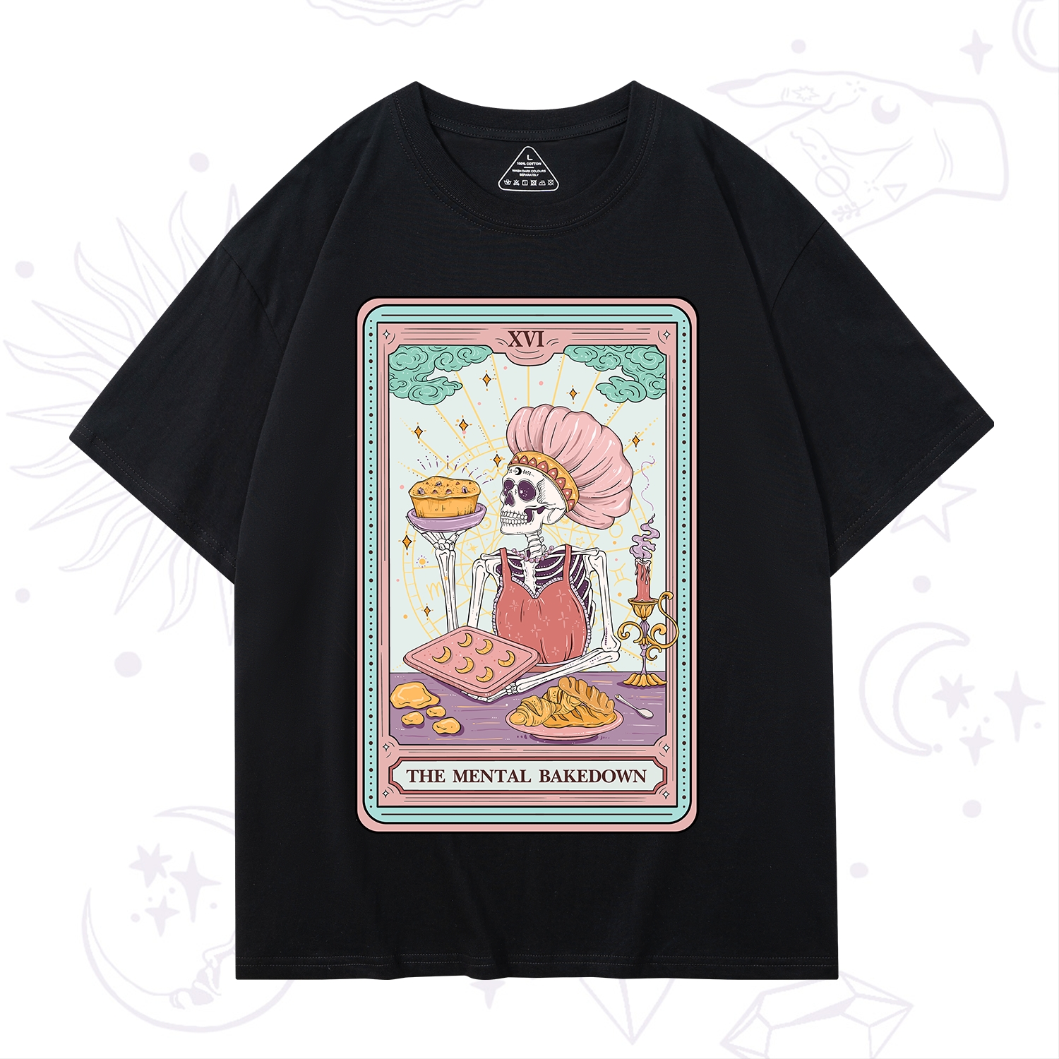 Purplehecate The Mental Bake Down Skeleton Tarot Card T-Shirt