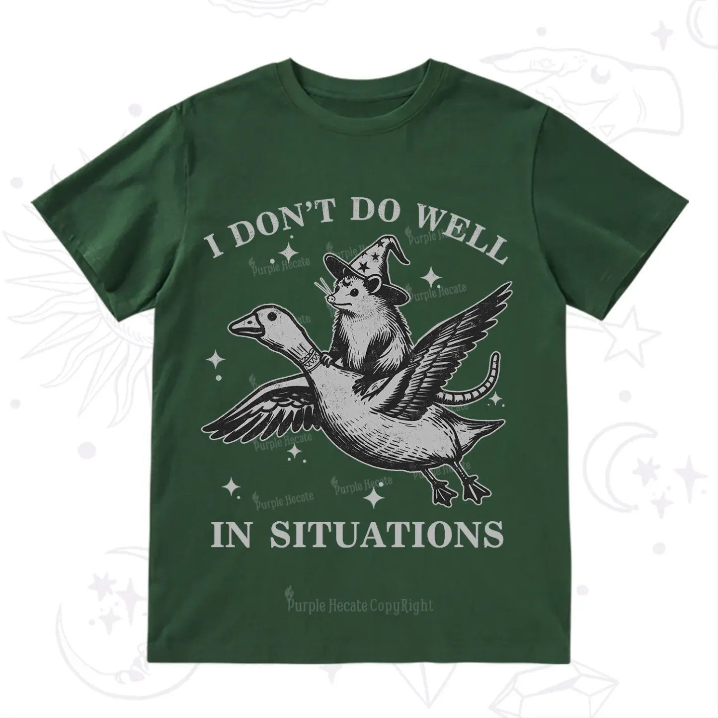Purplehecate I Don't Do Well In Situations T-Shirt
