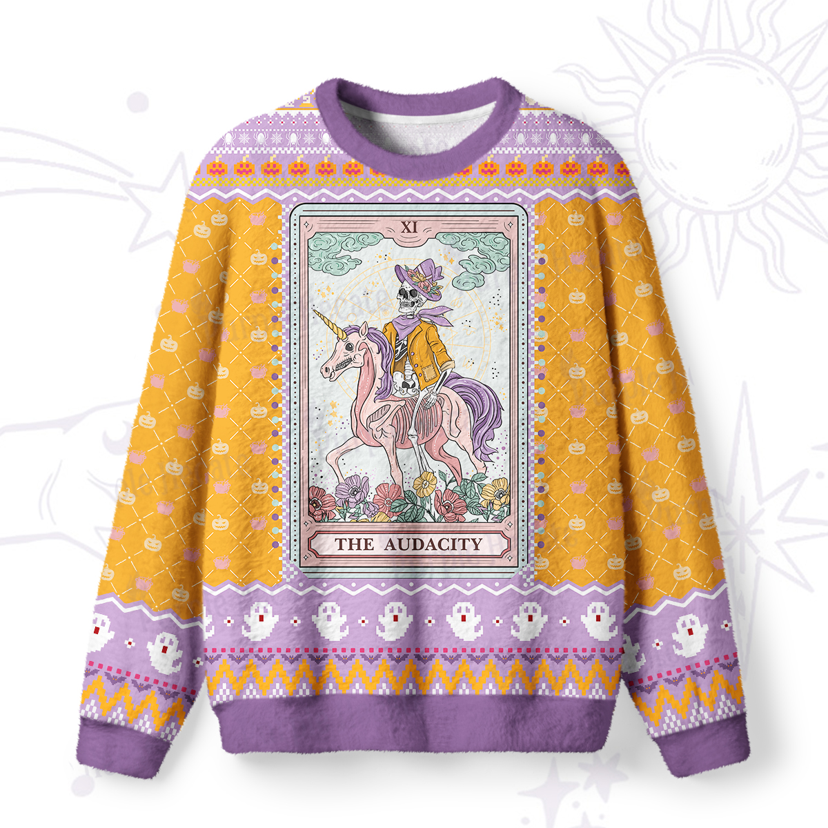 Purplehecate The Audacity Tarot Card Ugly Halloween Sweatshirts