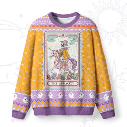 Purplehecate The Audacity Tarot Card Ugly Halloween Sweatshirts