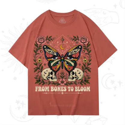 Purplehecate From Bones to Bloom Butterfly T-Shirt
