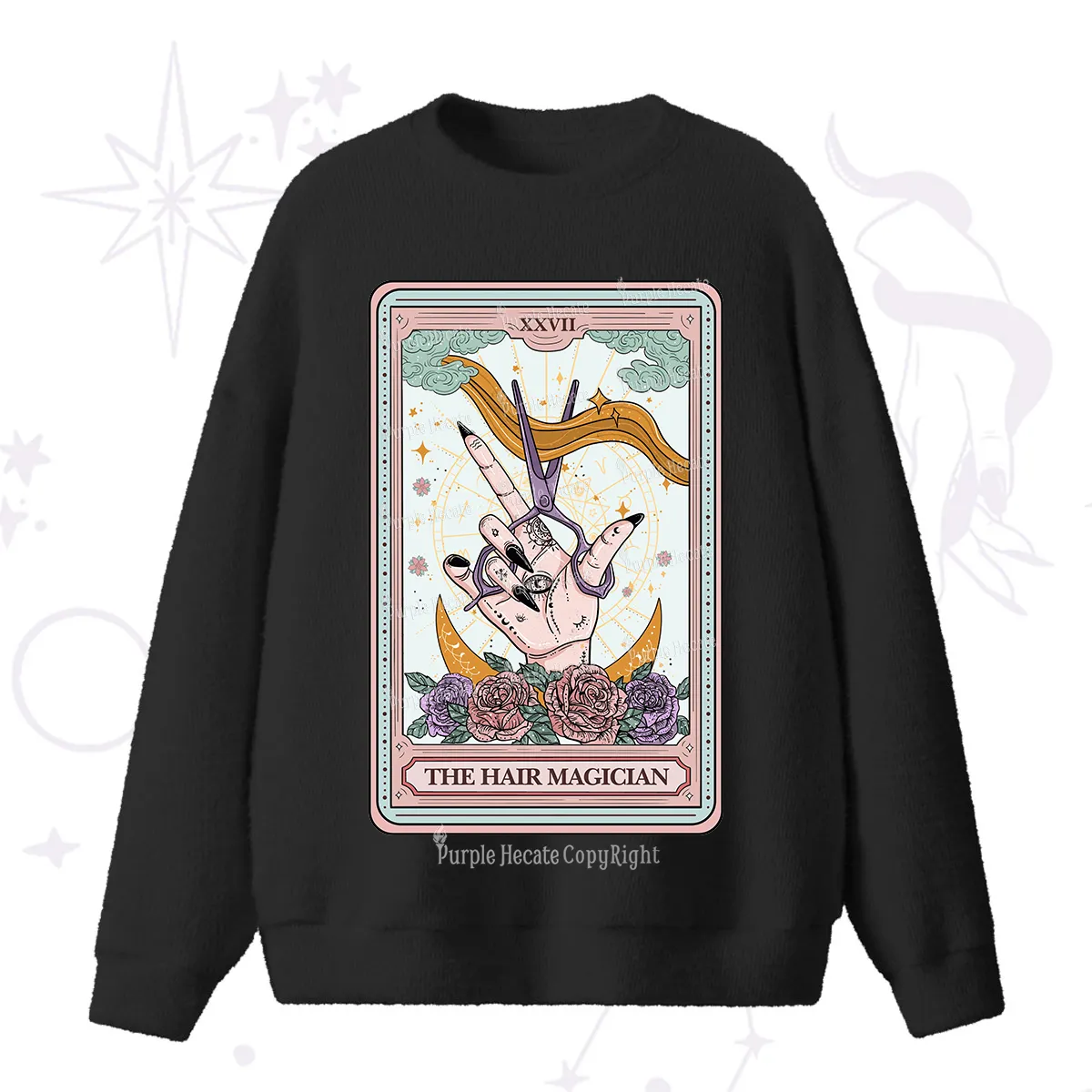 Purplehecate The Hair Magician Tarot Fuzzy Ugly Sweater