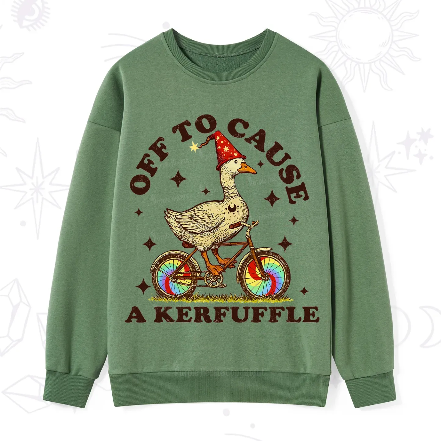 Purplehecate Off?to?Cause?a?Kerfuffle?Goose Sweatshirt