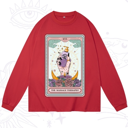 Purplehecate The Massage Therapist Tarot Card Long Sleeve T-Shirt