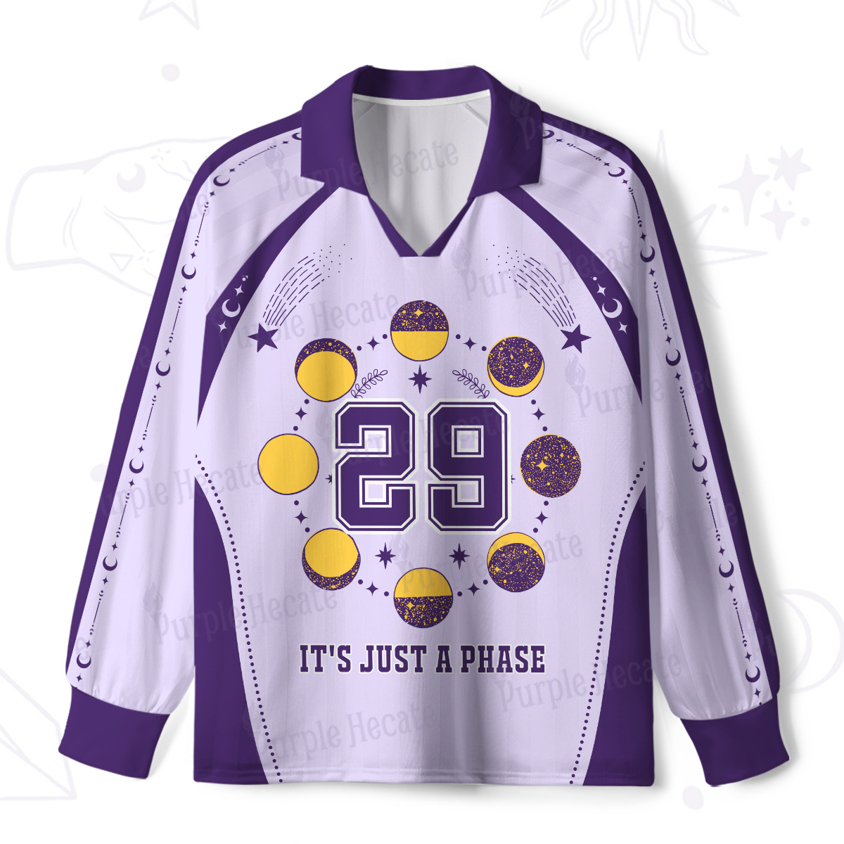 Purplehecate It's Just A Phase Long Sleeve Jersey Shirt