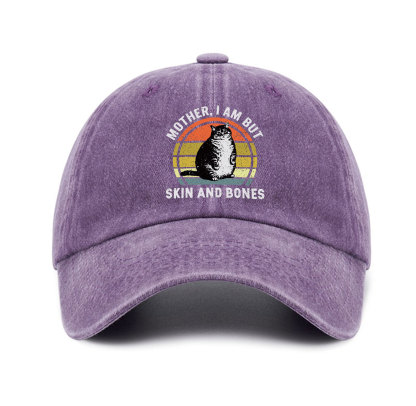 Purplehecate Mother I Am But Skin And Bones Funny Cat Baseball Cap