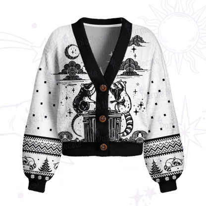 Purplehecate The Team Trash Raccoon Tarot Cardigan Sweaters