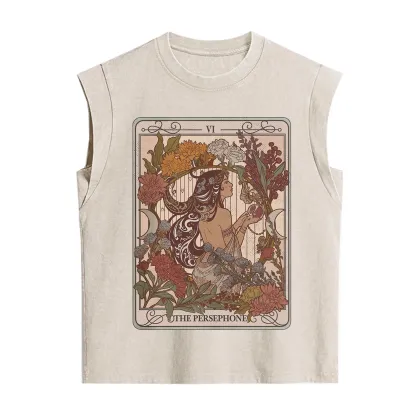 Purplehecate The Persephone Goddess Tarot Card Vintage Washed Tank