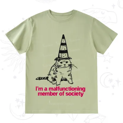 Purplehecate Social Anxiety Cat T-Shirt