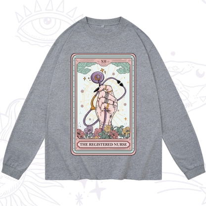 Purplehecate The Registered Nurse Tarot Card Long Sleeve T-Shirt