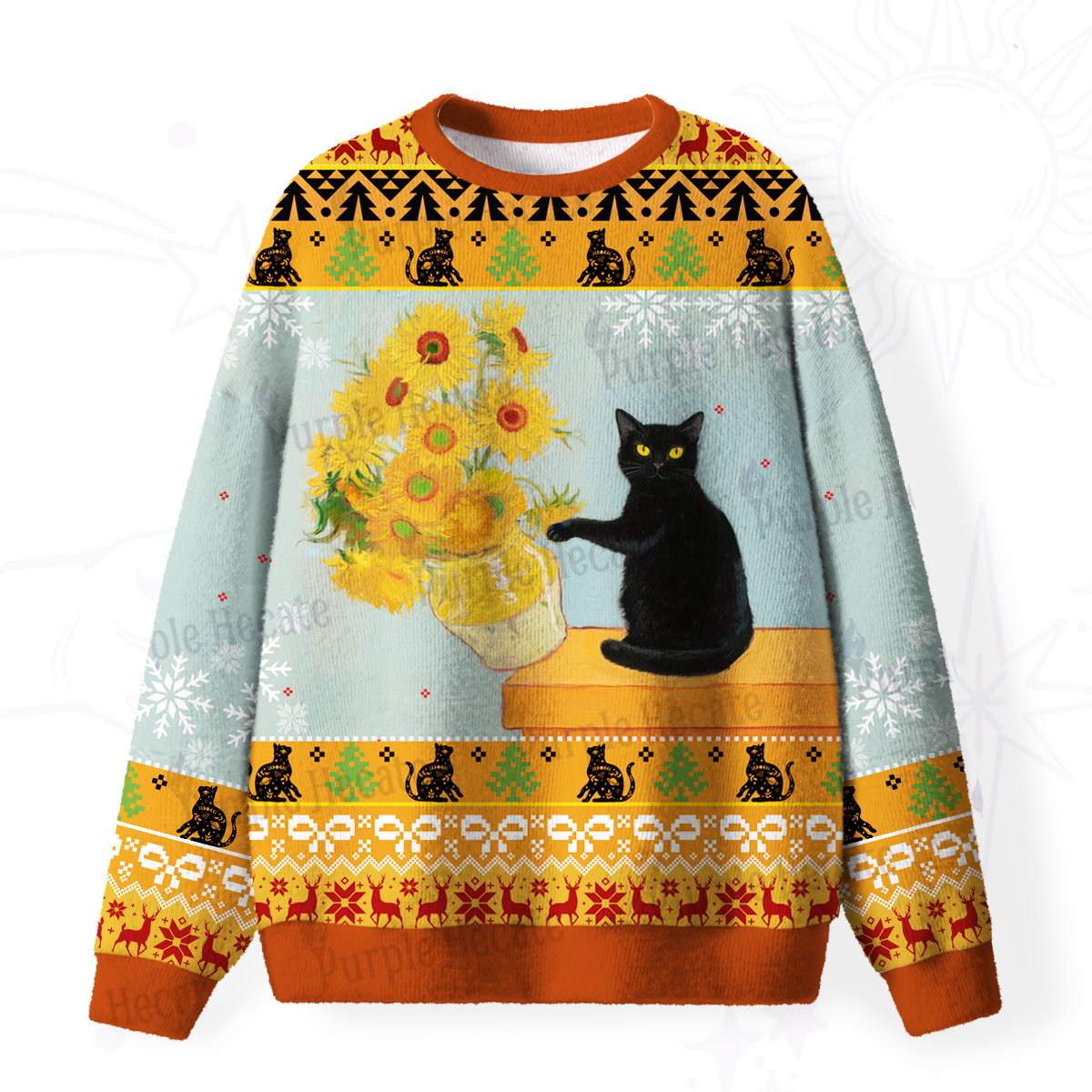 [Copy]Purplehecate Purplehecate The Killer Call Tarot Fuzzy Ugly Christmas Sweatshirt