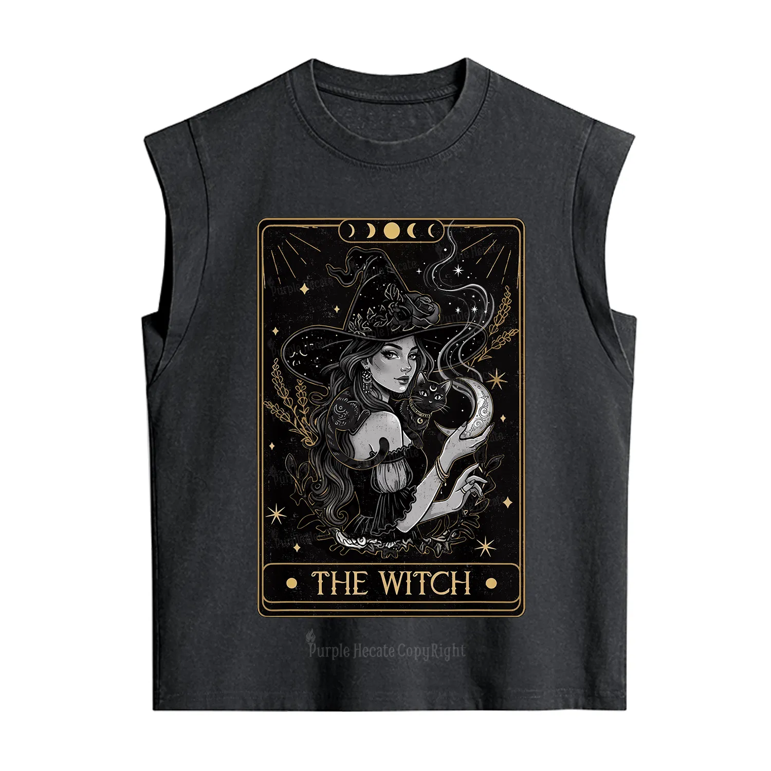 Purplehecate The Witch Enchanted Tarot Card Vintage Washed Tank