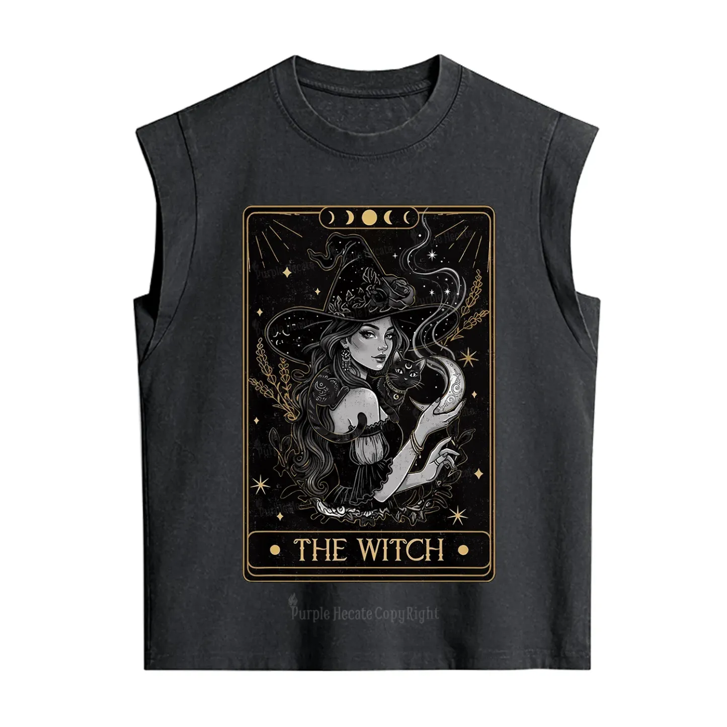 Purplehecate The Witch Enchanted Tarot Card Vintage Washed Tank