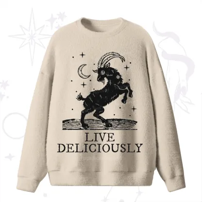 Purplehecate Live Deliciously Fuzzy Ugly Sweater