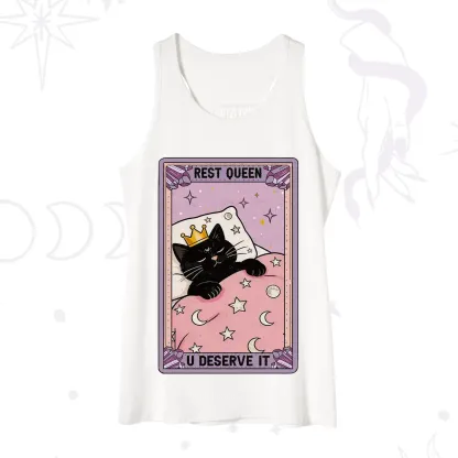 Purplehecate The Rest Queen Cat Tarot Tank