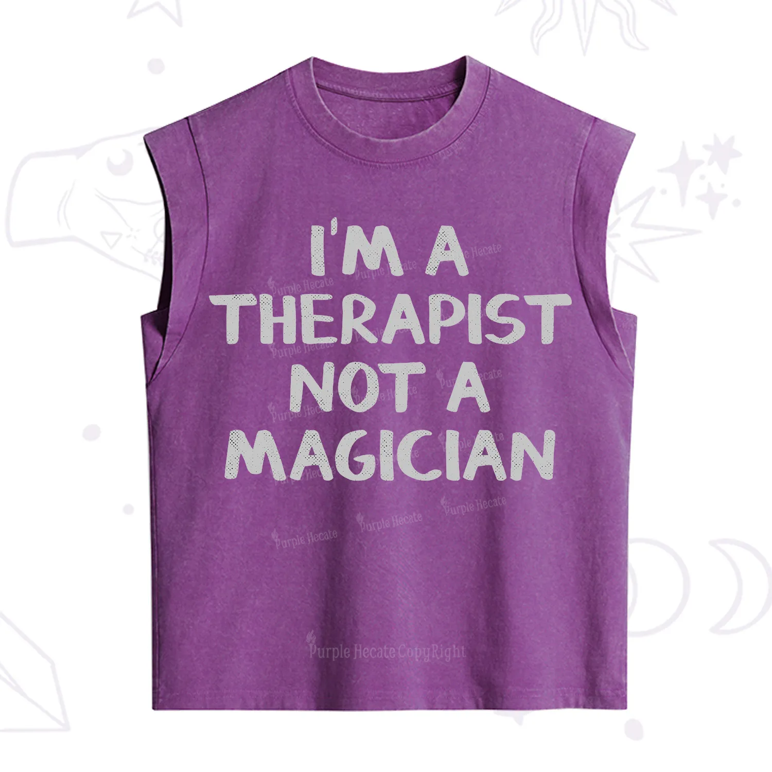 Purplehecate I'm a Therapist Not a Magician Vintage Washed Tank