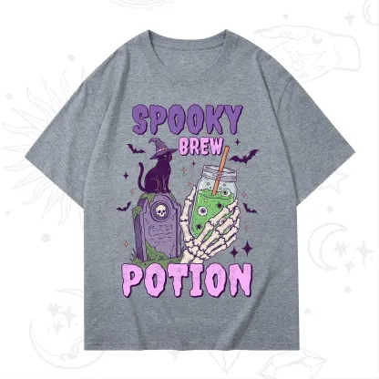 Purplehecate Spooky Brew Potion Halloween T-Shirt
