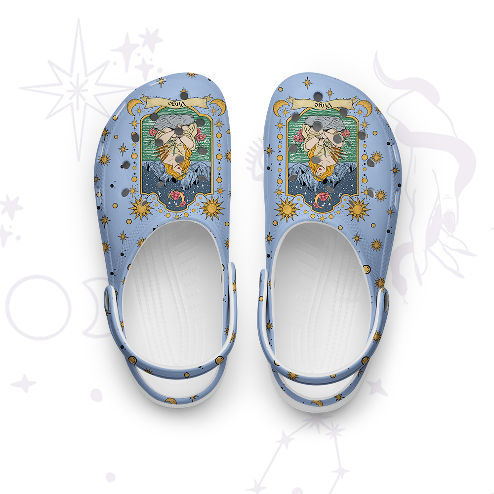 Purplehecate Virgo Zodiac Rubber Clogs