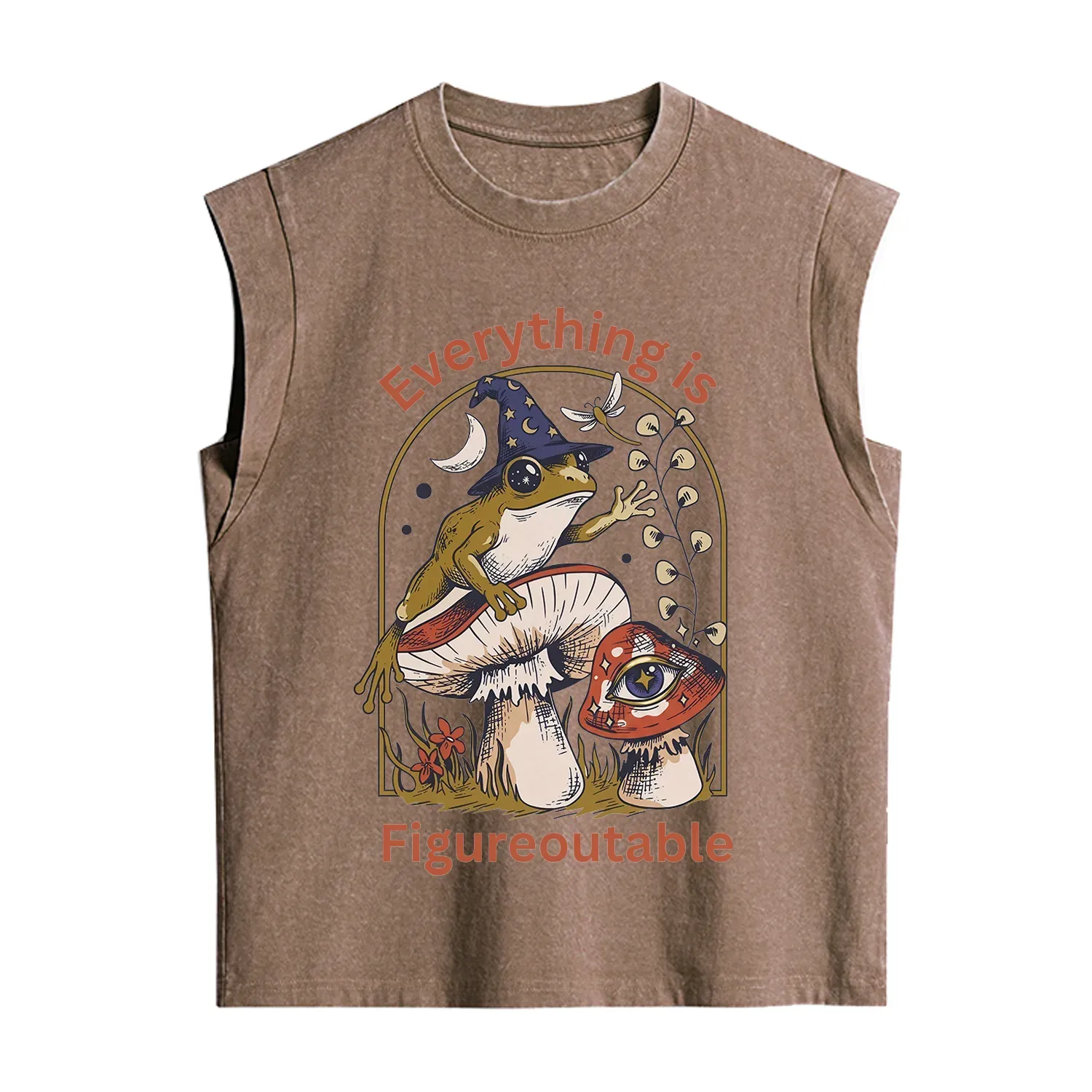 Purplehecate Everything Is Figureoutable Frog Vintage Washed Tank