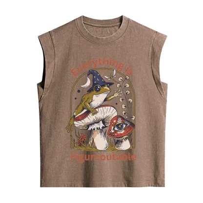 Purplehecate Everything Is Figureoutable Frog Vintage Washed Tank