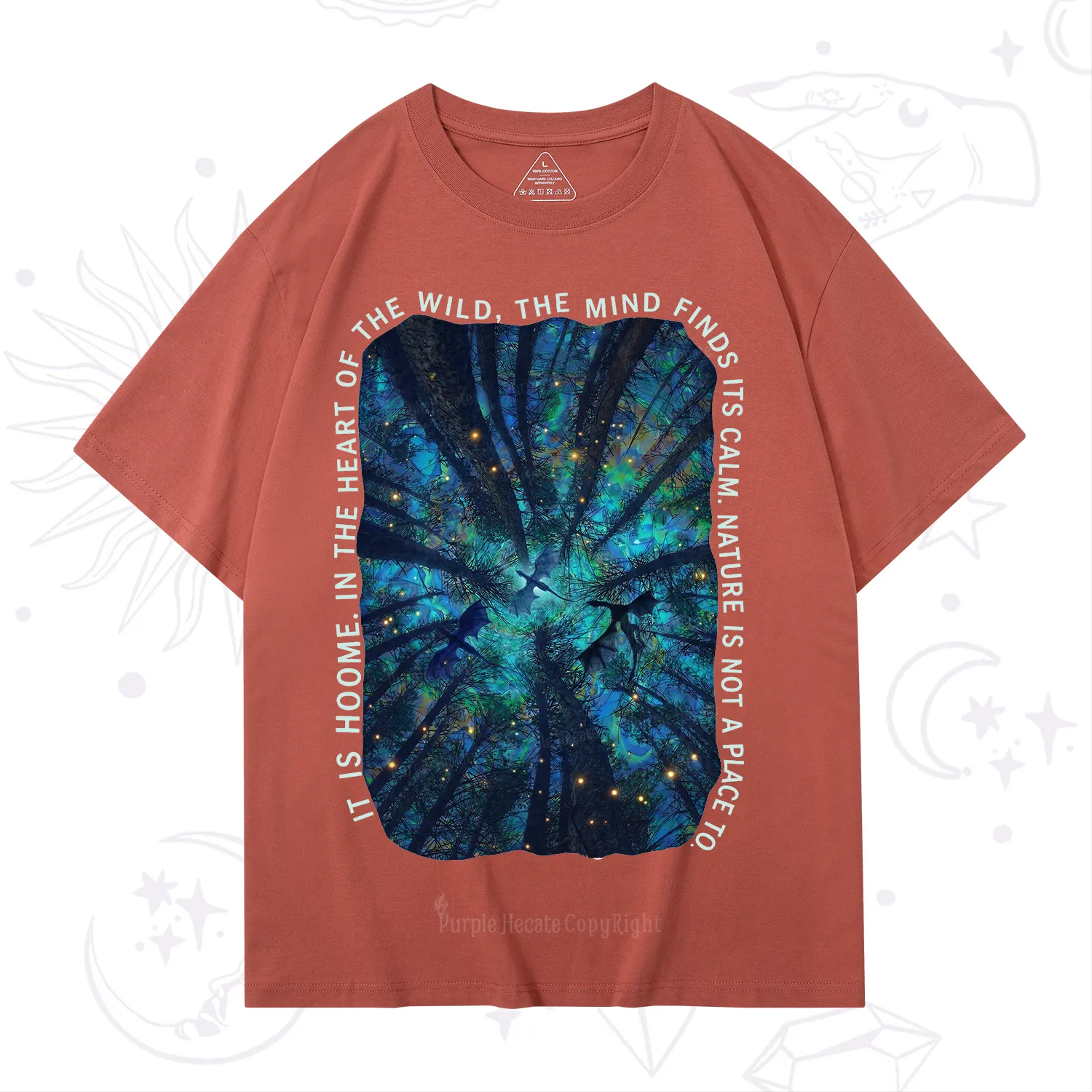 Purplehecate Forest Mindscape Night Sky T-Shirt