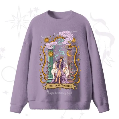 Purplehecate The High Priestess Goddess Fuzzy Ugly Sweater