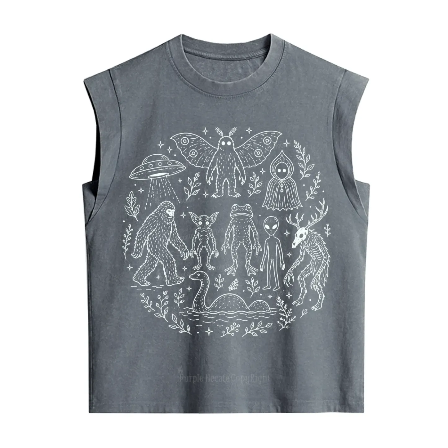 Purplehecate Respect the Locals Cryptid Vintage Washed Tank