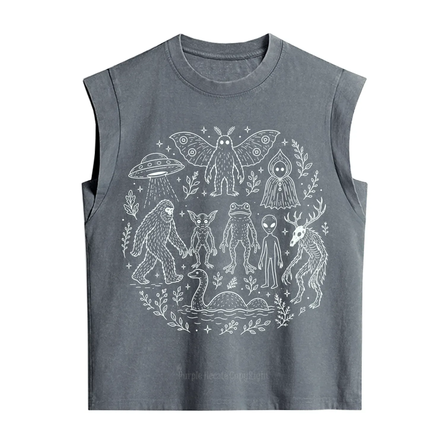 Purplehecate Respect the Locals Cryptid Vintage Washed Tank