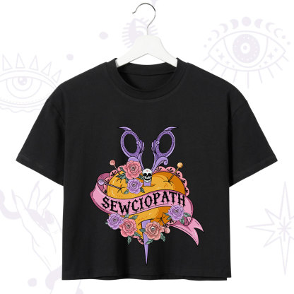 Purplehecate Sewciopath Crop T-Shirt