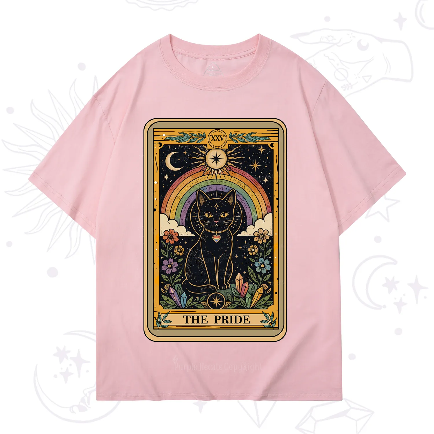 Purplehecate The Pride Black Cat Tarot T-Shirt