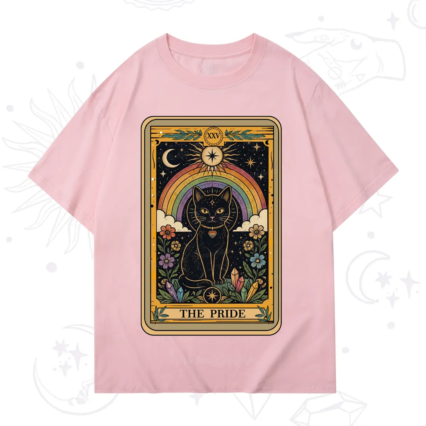 Purplehecate The Pride Black Cat Tarot T-Shirt
