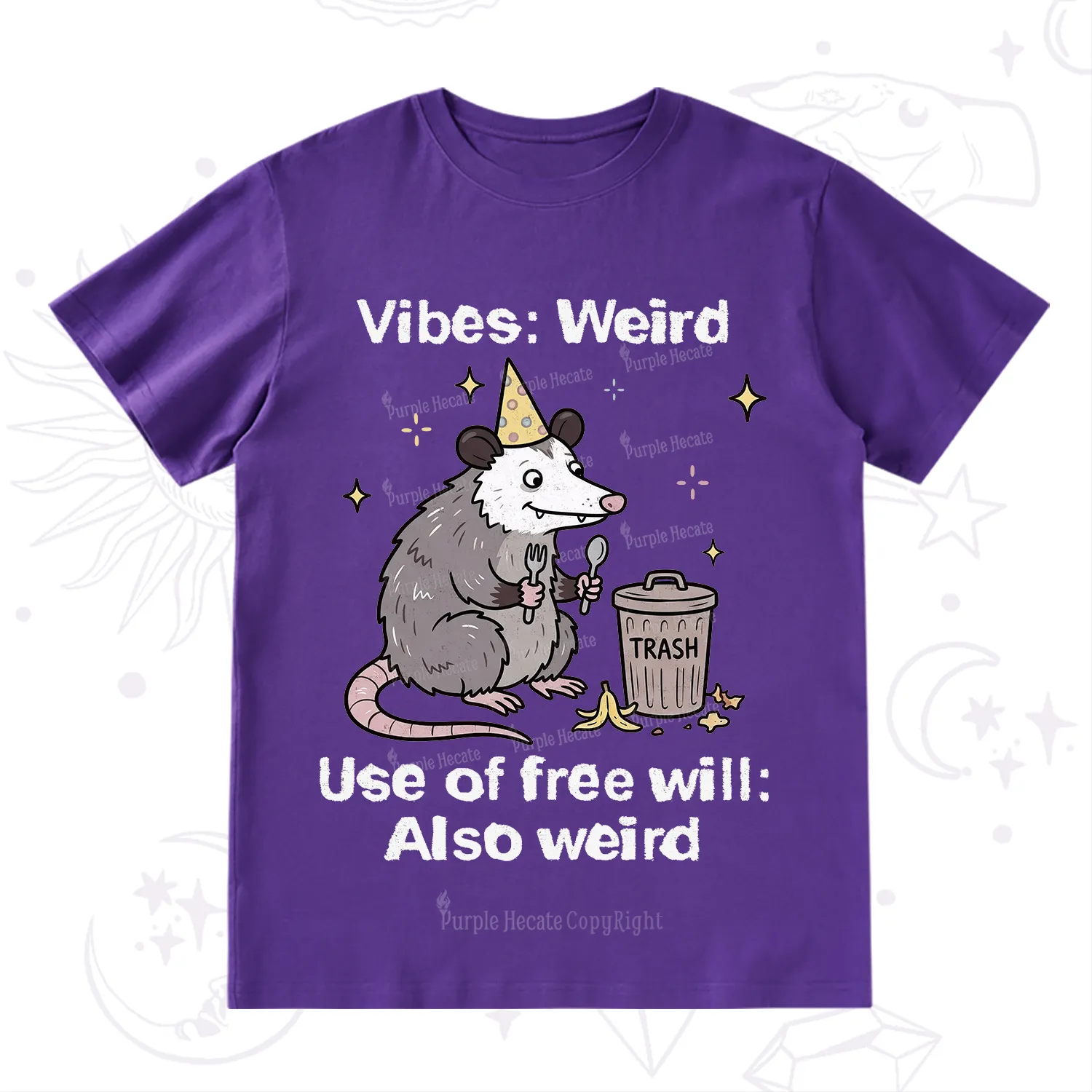 Purplehecate Weird Vibes Only Opossum T-Shirt