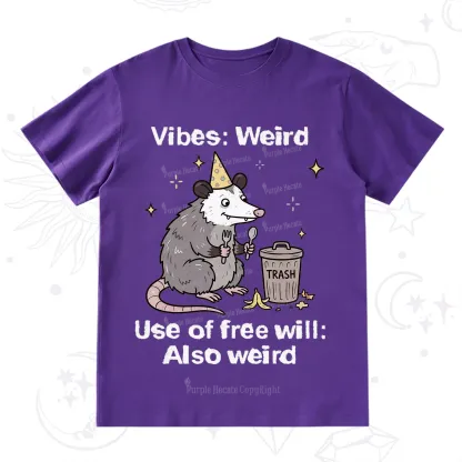 Purplehecate Weird Vibes Only Opossum T-Shirt