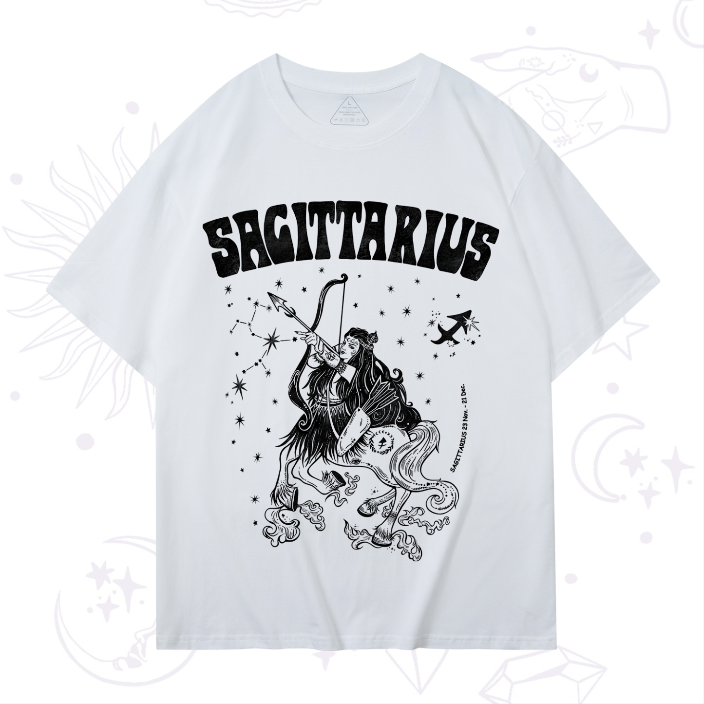 Purplehecate Sagittarius Zodiac Glyphs T-Shirt