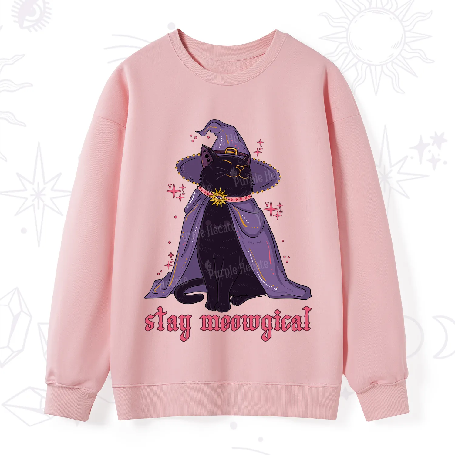Purplehecate Stay Meowgical Cat Sweatshirt